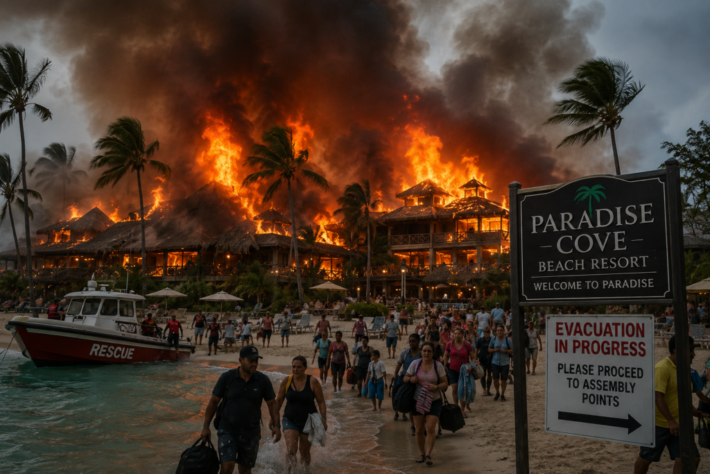 Caribbean Resort Fire