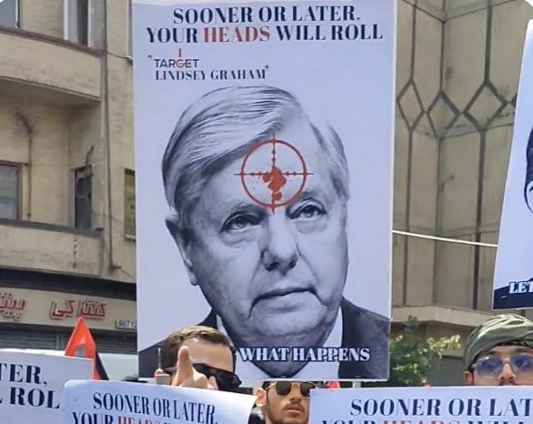 Lindsey Graham Iran Threat Poster