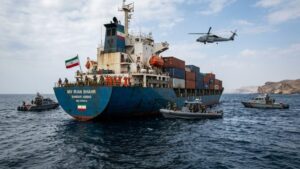 US Fires Missiles at Cargo Ship Near Iran